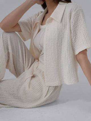 French Embossed Short Sleeve Shirt