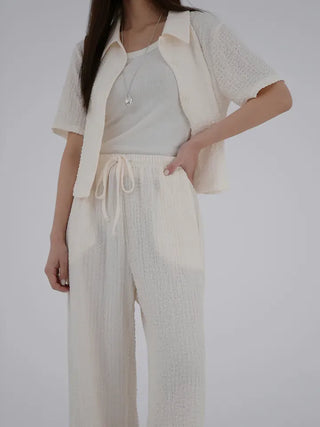 French Embossed Short Sleeve Shirt