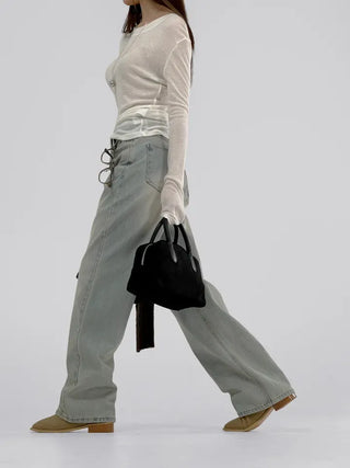 IRO Vintage Washed Wide Denim Pants