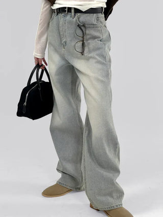 IRO Vintage Washed Wide Denim Pants