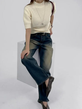 IRO Vintage Washed Wide Denim Pants