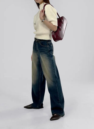 IRO Vintage Washed Wide Denim Pants