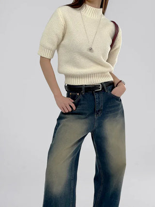 IRO Vintage Washed Wide Denim Pants
