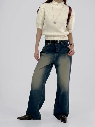 IRO Vintage Washed Wide Denim Pants