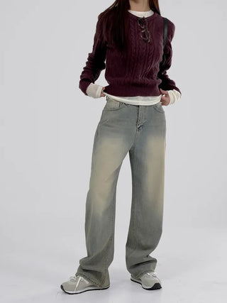 IRO Vintage Washed Wide Denim Pants