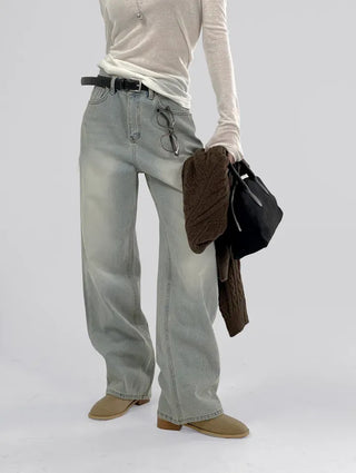 IRO Vintage Washed Wide Denim Pants