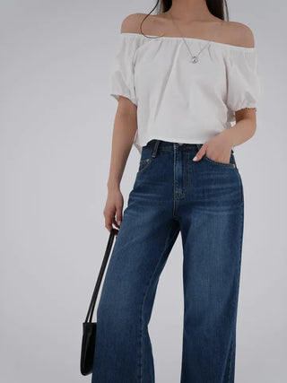 Dayrang Off-shoulder Shirred Blouse