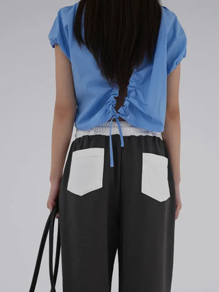 Dayrang Off-shoulder Shirred Blouse