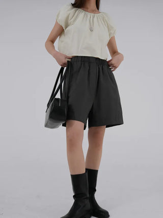 Dayrang Off-shoulder Shirred Blouse