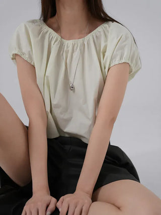 Dayrang Off-shoulder Shirred Blouse
