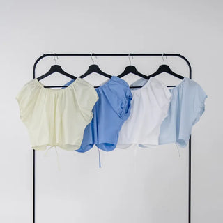 Dayrang Off-shoulder Shirred Blouse