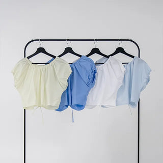 Dayrang Off-shoulder Shirred Blouse