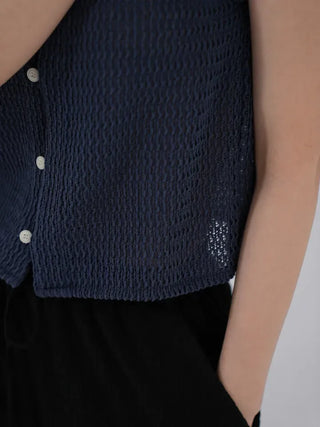 Lonely Button Sleeveless Knit