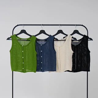 Lonely Button Sleeveless Knit
