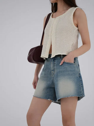 Lonely Button Sleeveless Knit
