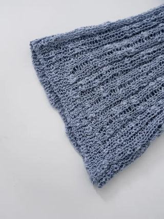 Main round neck mesh knit