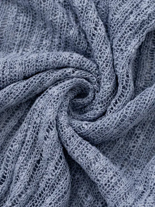 Main round neck mesh knit