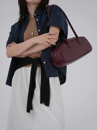 Horing back slit cotton shirt