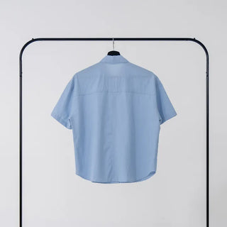 Horing back slit cotton shirt