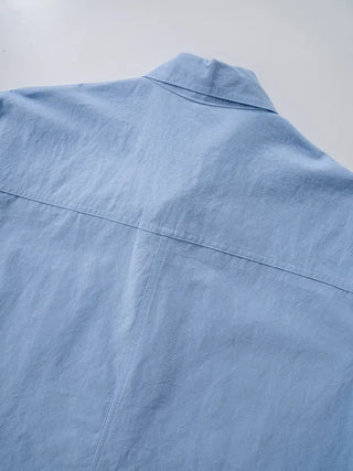 Horing back slit cotton shirt