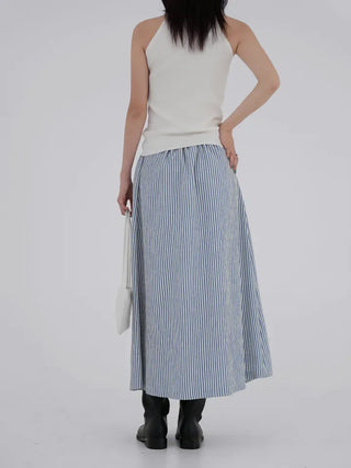Slit Halterneck Sleeveless Knit