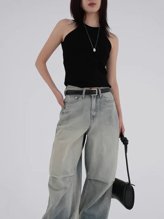 Slit Halterneck Sleeveless Knit