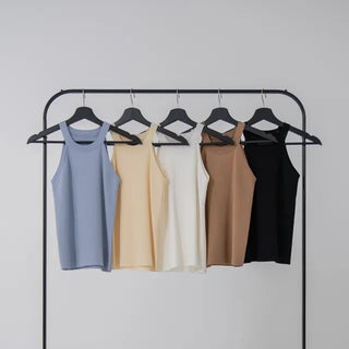 Slit Halterneck Sleeveless Knit