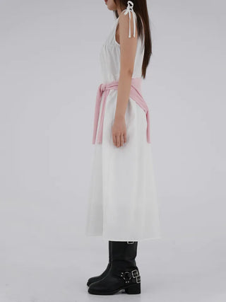 Mati Shirred Ribbon Dress