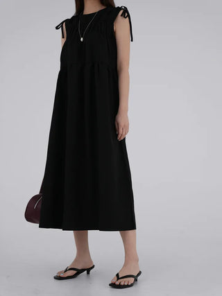 Mati Shirred Ribbon Dress