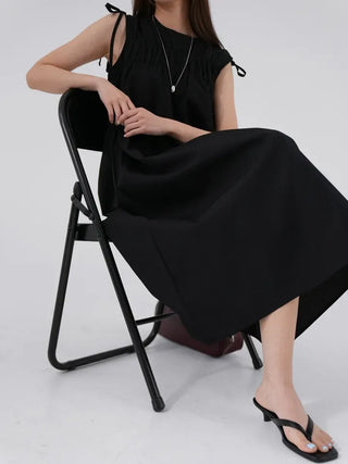 Mati Shirred Ribbon Dress