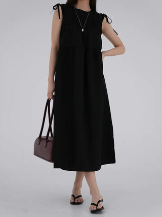 Mati Shirred Ribbon Dress