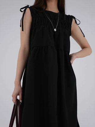 Mati Shirred Ribbon Dress