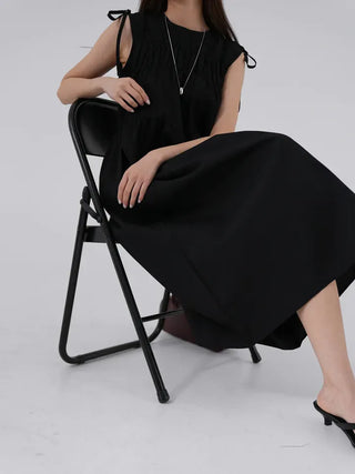 Mati Shirred Ribbon Dress