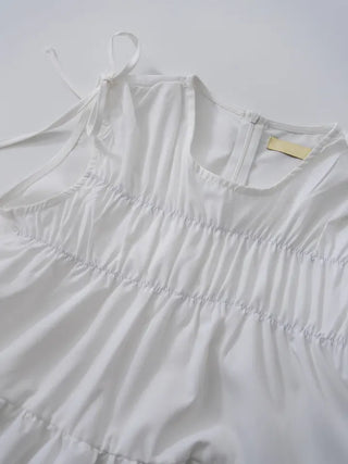 Mati Shirred Ribbon Dress