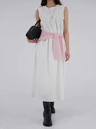 Mati Shirred Ribbon Dress