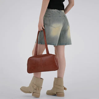 Woni Washed Half Denim Pants