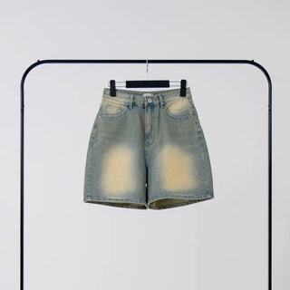 Woni Washed Half Denim Pants