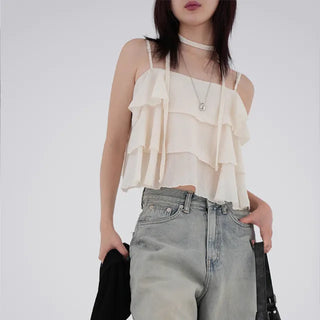 Mode Tencel Frill Bustier