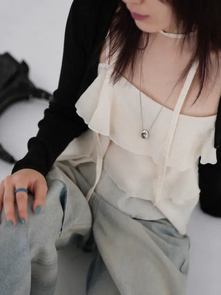 Mode Tencel Frill Bustier