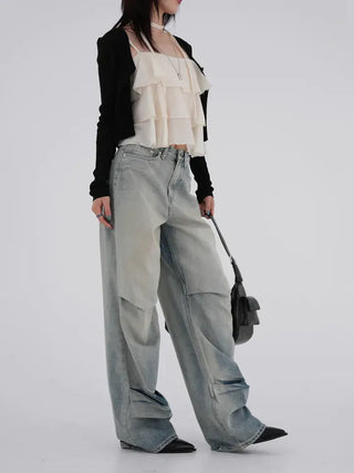 Mode Tencel Frill Bustier