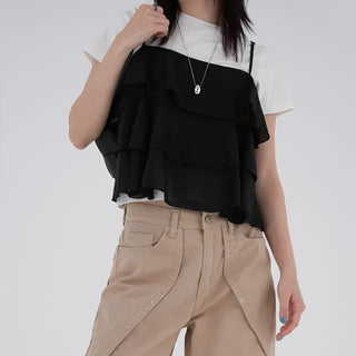 Mode Tencel Frill Bustier
