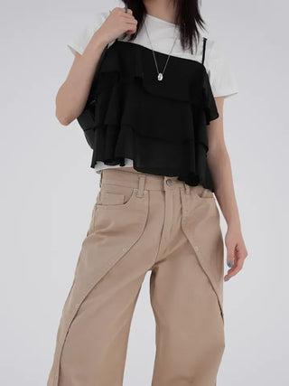 Mode Tencel Frill Bustier