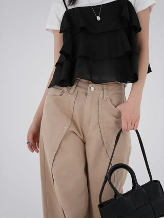 Mode Tencel Frill Bustier