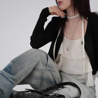 Mode Tencel Frill Bustier