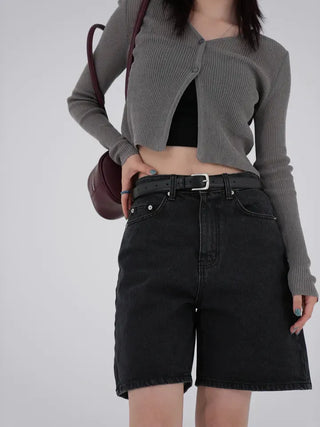 Meen V-neck Two-button Cardigan