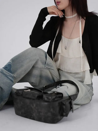 Meen V-neck Two-button Cardigan