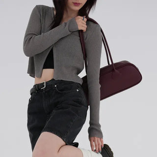 Meen V-neck Two-button Cardigan