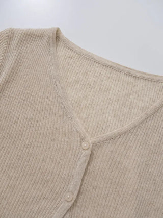 Meen V-neck Two-button Cardigan