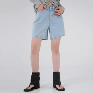 Piming part denim pants