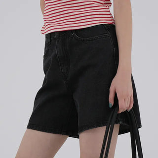 Piming part denim pants